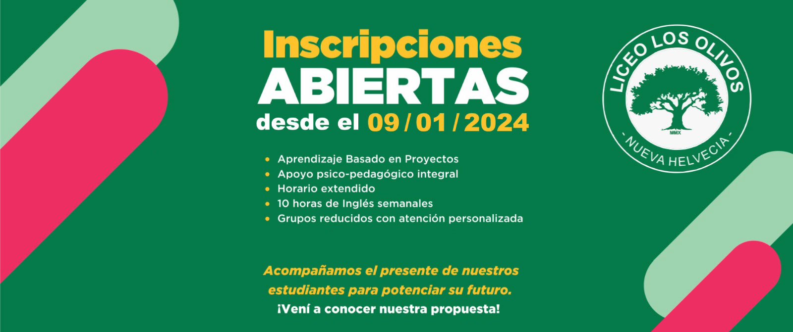 Inscripciones Abiertas desde el 9 de enero