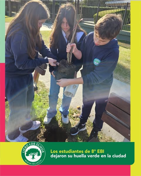 Los estudiantes de 8° EBI dejaron su huella verde en la ciudad