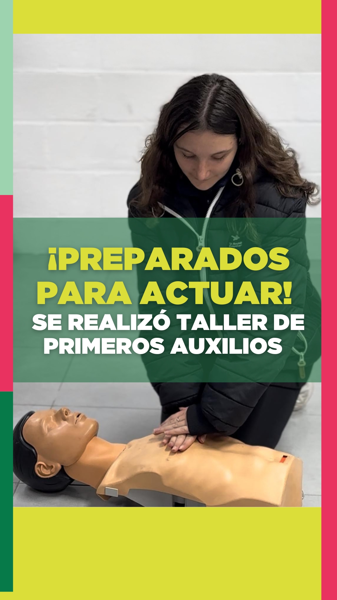 Taller de primeros auxilios para 3° EMS